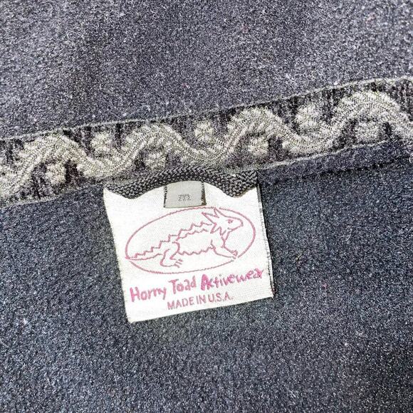 Horny Toad Jacket Fleece & tweed full zip coat two tone black SZ M - Picture 4 of 9